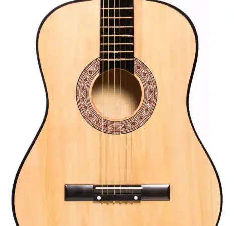 Chitara Clasica Crem/Natur 4/4 38″ ( 95 X 35 CM ), pentru Incepatori si Adulti, Recomandata peste 8-10 ani, 6 Corzi Metalice, 20 De Taste