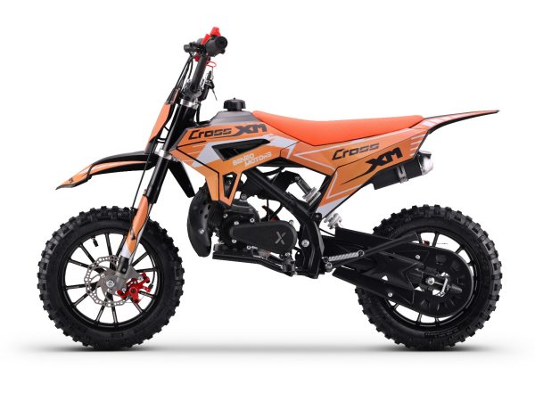 Motocicletă pe benzină pentru copii CROSS XM portocaliu - 50cmc