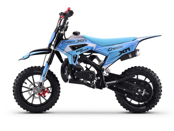 Motocicletă pe benzină pentru copii CROSS XM albastru - 50cmc