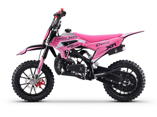 Motocicletă pe benzină pentru copii CROSS XM roz - 50cmc