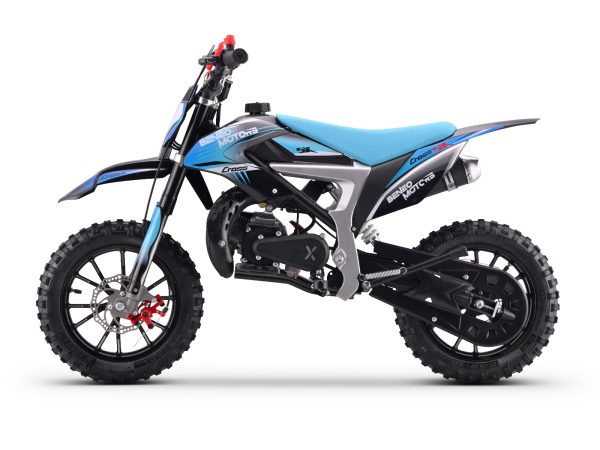 Motocicletă pe benzină pentru copii CROSS SX Albastru - 50cmc
