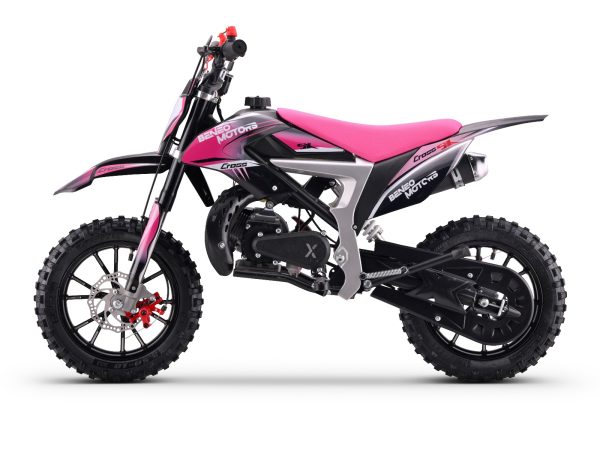 Motocicletă pe benzină pentru copii CROSS SX Roz - 50cmc