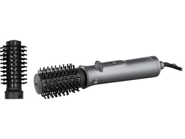Perie rotativa cu aer cald Modifica Hairbrush Moonstone, 1200 W, ionizare, 2 debite de aer, 2 nivele temperatura, gri metalic