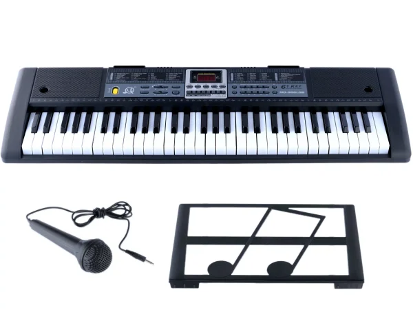 Orga electronica cu Microfon Echipata cu 61 Taste MQ-866, negru