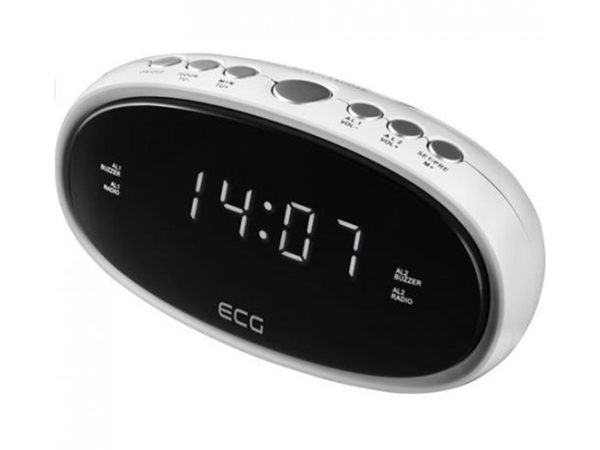 Radio cu ceas RB 010 alb, FM, Digital, memorie 10 posturi, alarma dubla