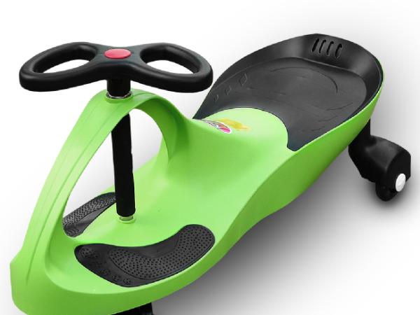 RIRICAR de culoare lime- mașinuță tip balansoar pentru copii cu roți silențioase din poliuretan