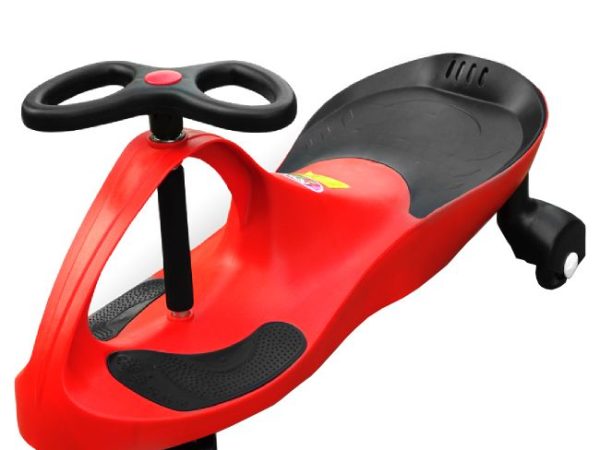 RIRICAR de culoare roșie- mașinuță tip balansoar pentru copii cu roți silențioase din poliuretan