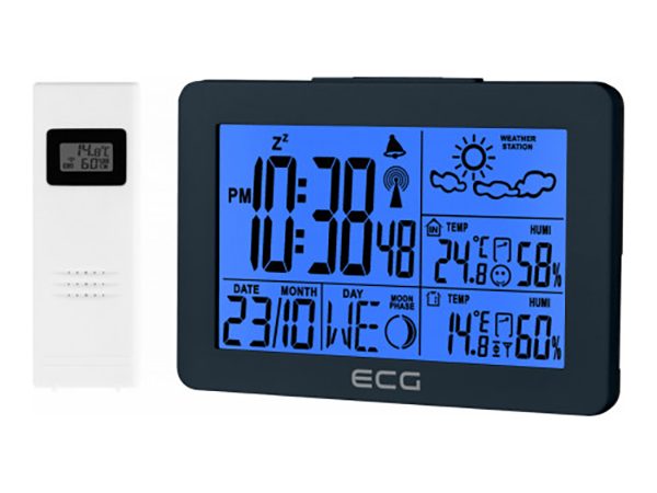 Statie meteo interior-exterior MS 200 Grey, senzor extern fara fir, LCD, ceas, alarma