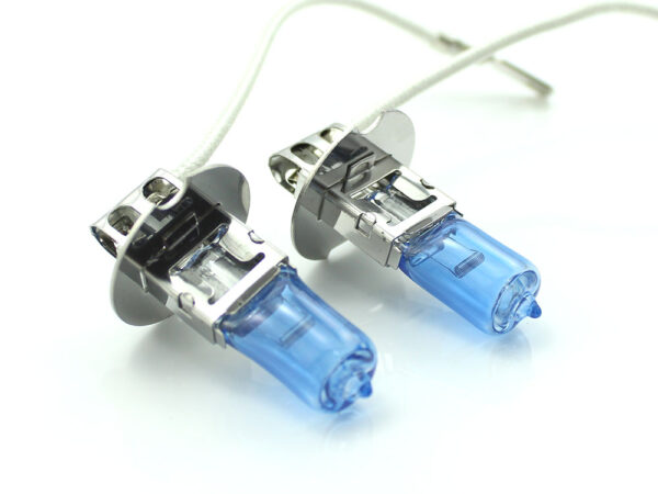 Set de 2 becuri Halogen H3 +100% Intensitate - LONG LIFE - CARGUARD