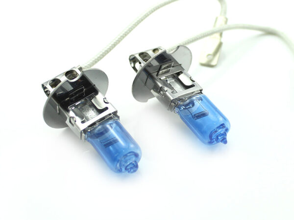 Set de 2 becuri Halogen H3, 100W +130% Intensitate - LONG LIFE - CARGUARD