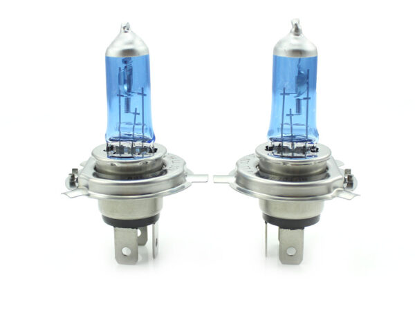Set de 2 becuri Halogen H4, 100W +130% Intensitate - LONG LIFE - CARGUARD