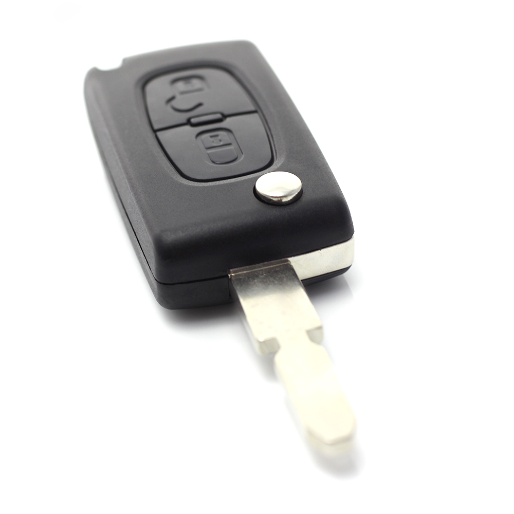 Citroen / Peugeot 406 - Carcasa tip cheie briceag cu 2 butoane, lama NE78-SH2 cu suport baterie - imagine 4