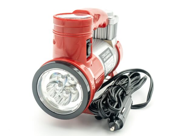 Compresor auto 12V Carguard – 30 L/min – 150 PSI – carcasă metal + LED frontal