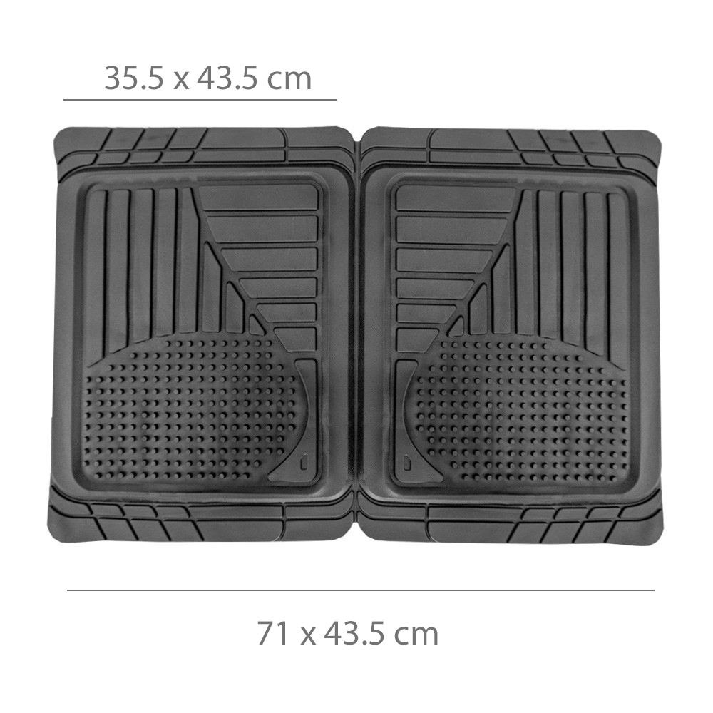 Covorașe auto universale ajustabile groase și aderente Carguard – 72 x 47 cm / 71 x 43,5 cm PVC – negru - imagine 3