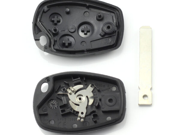 Dacia / Renault - Carcasa cheie cu 3 butoane si suport baterie din inox