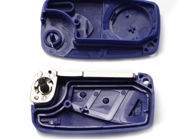 Fiat - Carcasa cheie tip briceag, 2 butoane, albastru