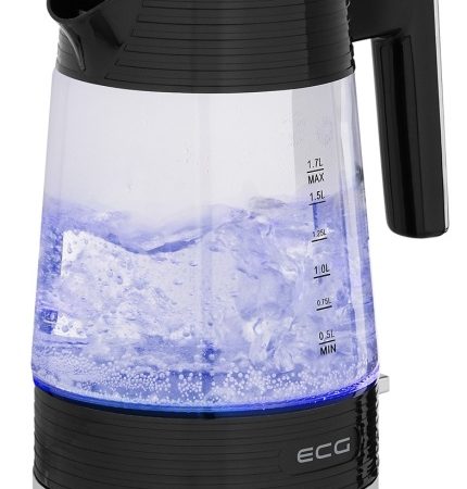 Fierbator electric RK 1750 Stripe, 2200 W, 1.7 litri, sticla borosilicata, elemente din otel inoxidabil