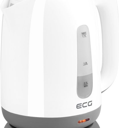 Fierbator electric RK 1759 Classica Grigio, 2200 W, 1.7 litri, plastic de calitate, alb cu gri