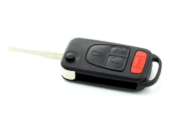 Mercedes Benz - Carcasa tip cheie briceag cu 3 butoane, buton panica, lama 2 "piste"