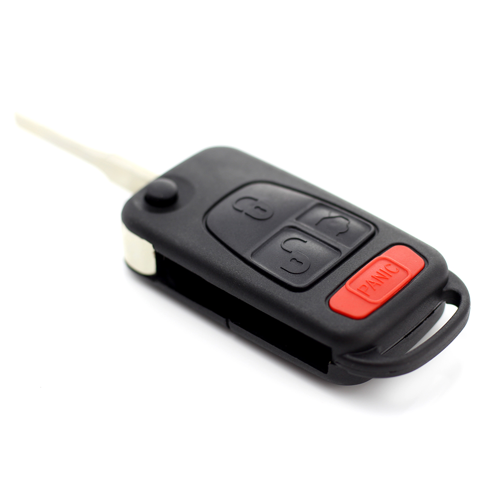 Mercedes Benz - Carcasa tip cheie briceag cu 3 butoane, buton panica, lama 2 "piste" - imagine 8