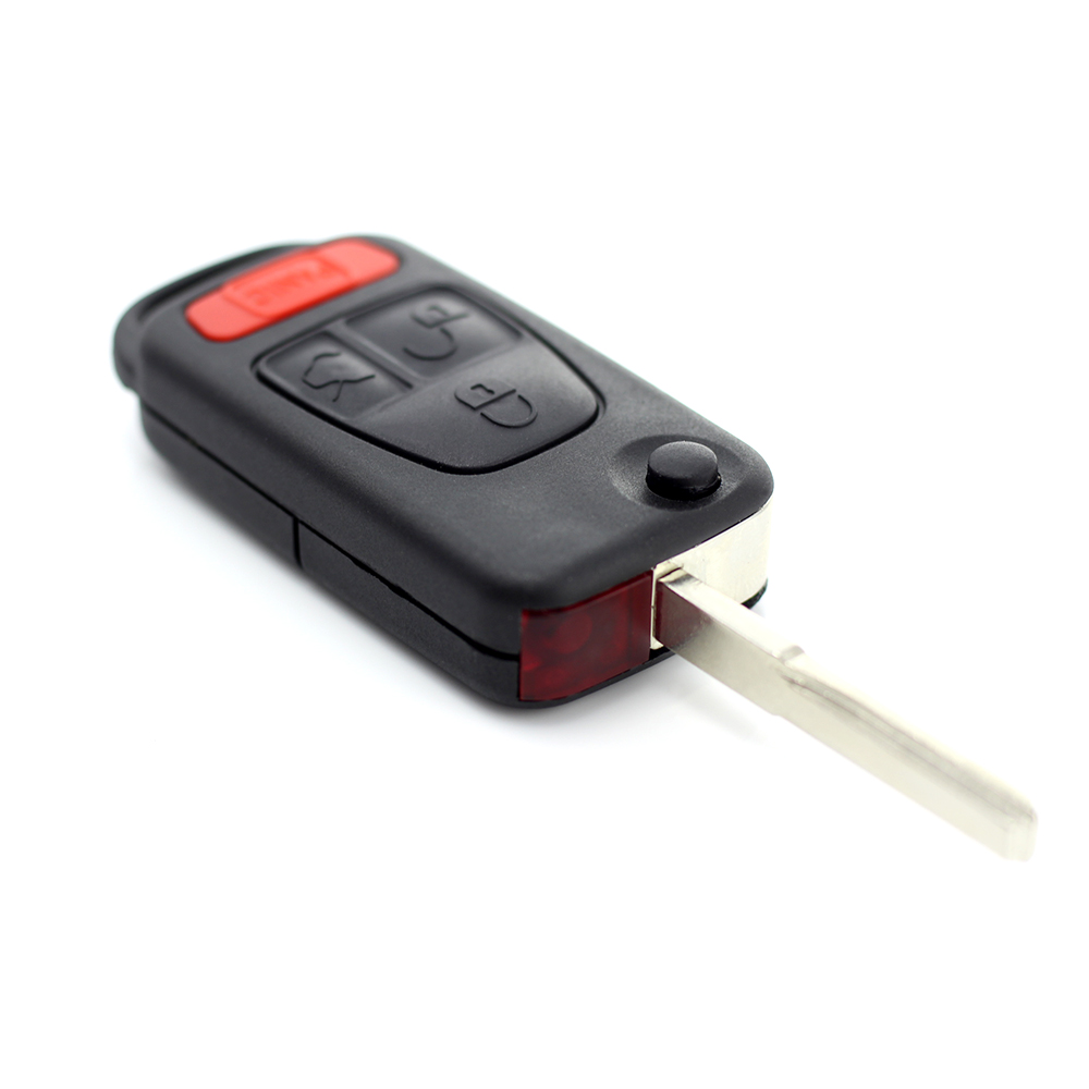 Mercedes Benz - Carcasa tip cheie briceag cu 3 butoane, buton panica, lama 2 "piste" - imagine 9