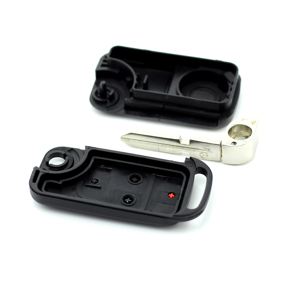 Mercedes Benz - Carcasa tip cheie briceag cu 3 butoane, buton panica, lama 4 "piste" - imagine 2