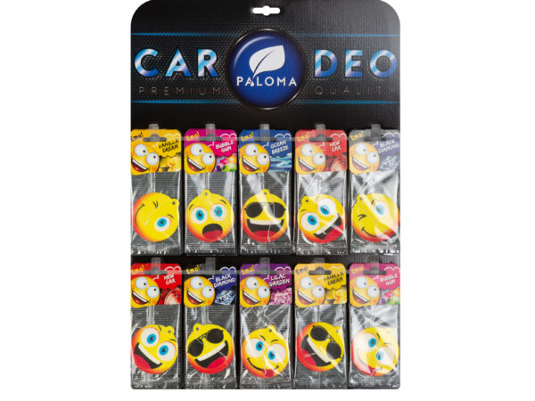 Odorizant auto Paloma Emo/Smiley Display 90 buc