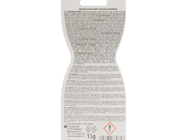 Odorizant auto Paloma Happy Bag Black Diamond