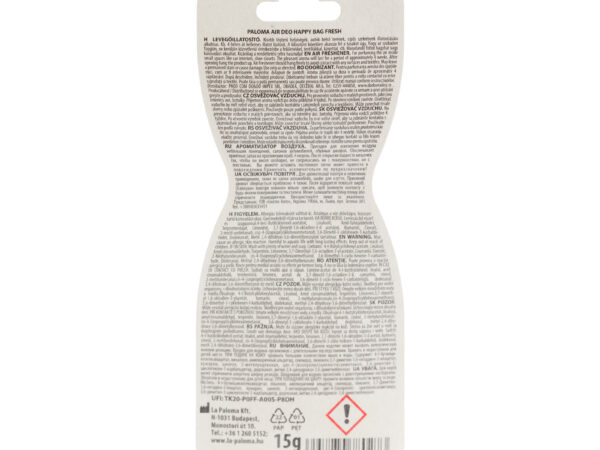 Odorizant auto Paloma Happy Bag Fresh