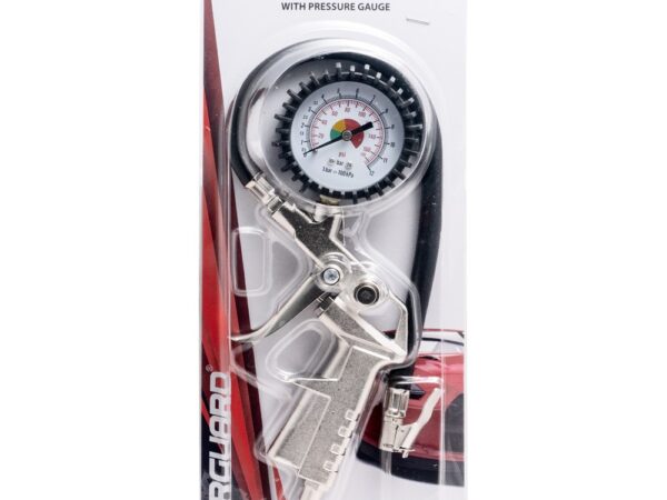 Pistol pneumatic de umflat cu manometru, presiune maximă 12 BAR, conexiune 1/4" Carguard