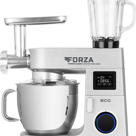Robot de bucatarie FORZA 7800 Ultimo Argento, 1800 W, 8 litri, LCD, sistem de amestecare planetar