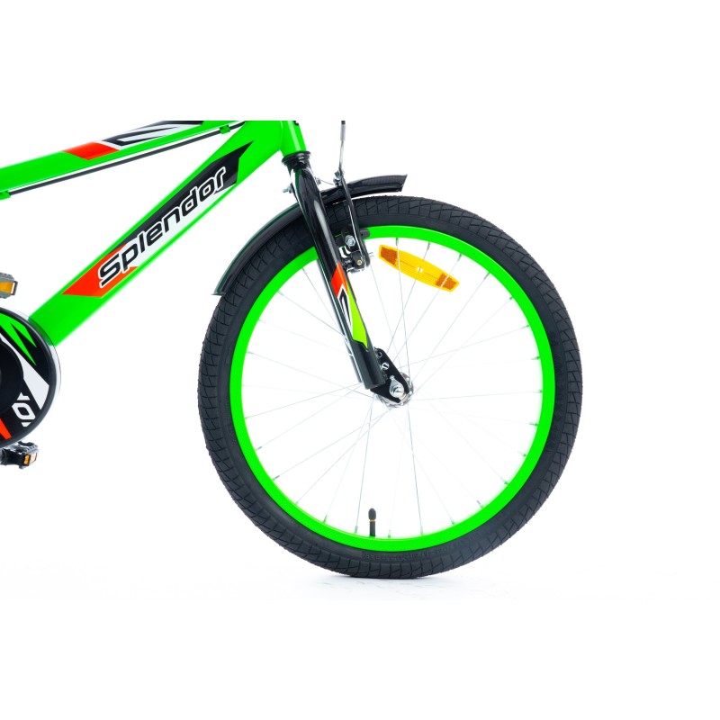 Bicicleta pentru copii, 18“, BIC18V (verde+negru) - imagine 8