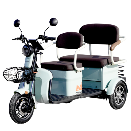 TRICICLU ELECTRIC PERSOANE BANCHETA DUBLA SCORILO TRP1200 - Verde